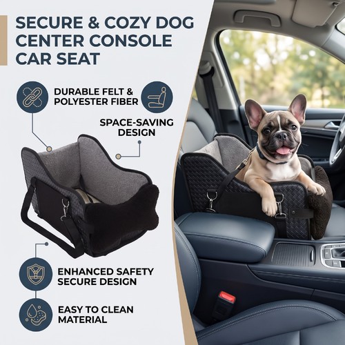 Center console dog car seat - dog,